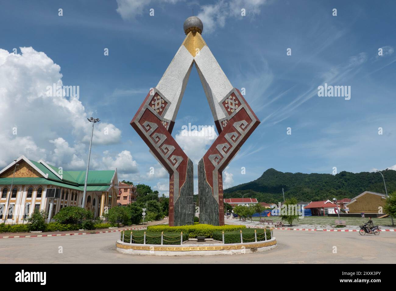 Suan Keo Lak Meung Independence Monument, Sam Neua, Houaphanh, Laos Stockfoto