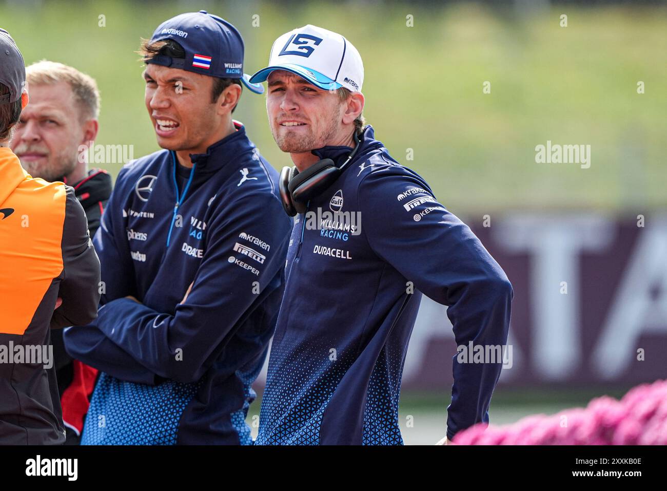 Zandvoort, Niederlande. August 2024. ZANDVOORT, NIEDERLANDE - 25. AUGUST: Logan Sargeant von Williams sieht während der Drivers Parade während des F1 - Heineken Dutch GP am 25. August 2024 in Zandvoort, Niederlande. (Foto von Andre Weening/Orange Pictures) Credit: dpa/Alamy Live News Stockfoto