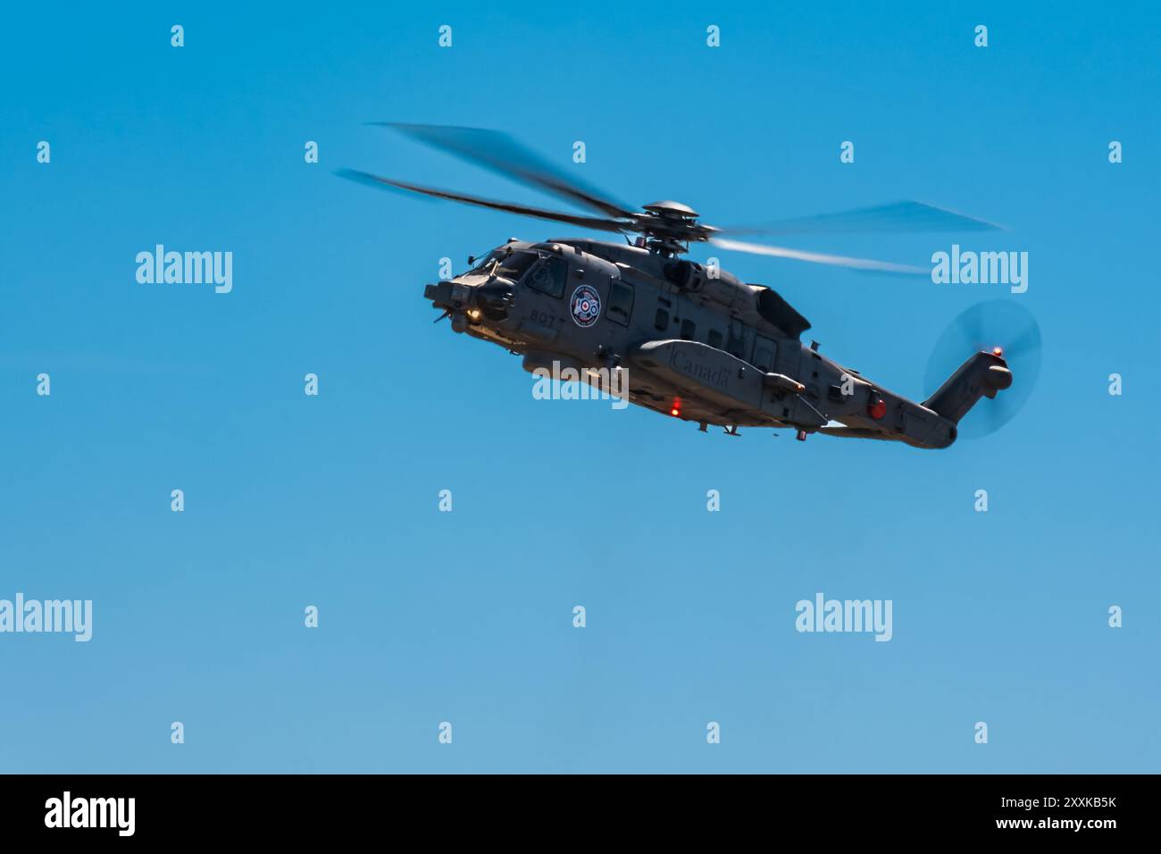 Ein CH-148 Zyklon Hubschrauber. Kanada BC, Abbotsford Airshow. Die Canadian International Air Show in Nordamerika. Die kanadische Flugshow zeigt Nervenkitzel Stockfoto