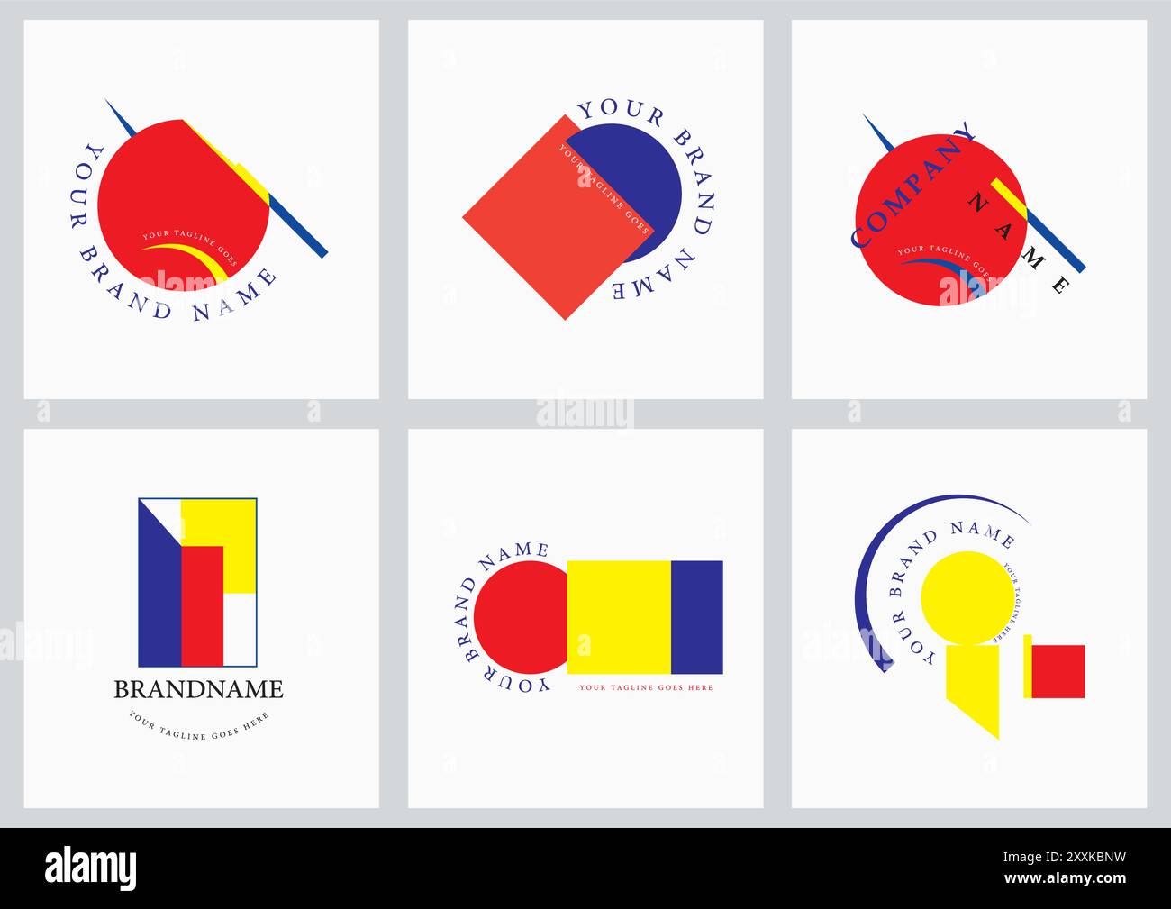 Abstrakte Kollektion Der Corporate Identity Logos Stock Vektor