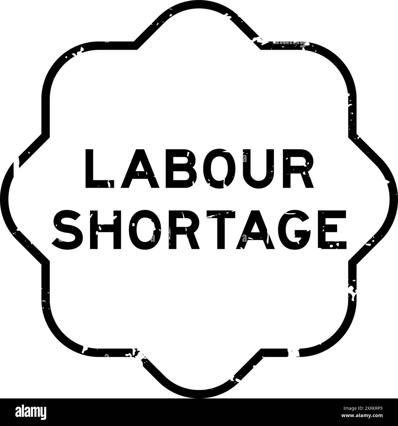 Grunge schwarze Arbeitsknappheit Wort Gummisiegel Stempel auf wthis Hintergrund Stock Vektor