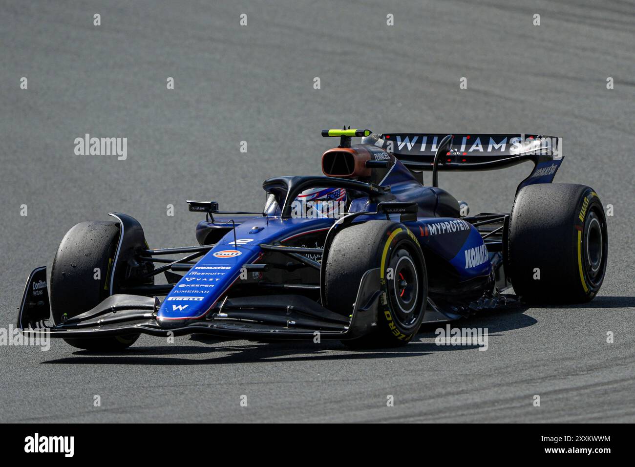 Zandvoort, Niederlande. August 2024. ZANDVOORT, NIEDERLANDE - 25. AUGUST: Logan Sargeant von Williams trat am 25. August 2024 im Grand Prix Race in der F1 - Heineken Dutch GP in Zandvoort an. (Foto von Andre Weening/Orange Pictures) Credit: dpa/Alamy Live News Stockfoto