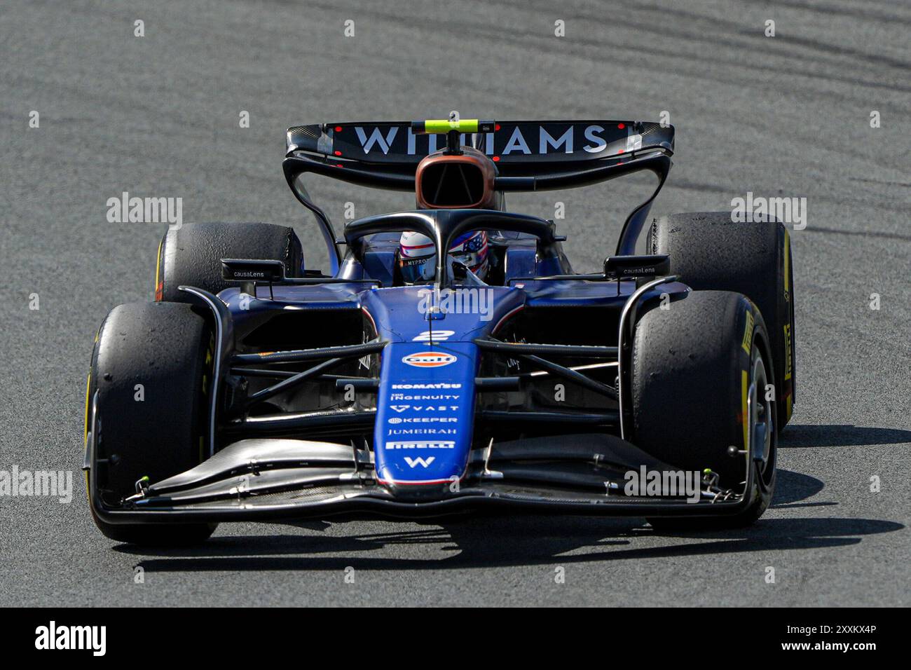 Zandvoort, Niederlande. August 2024. ZANDVOORT, NIEDERLANDE - 25. AUGUST: Logan Sargeant von Williams trat am 25. August 2024 im Grand Prix Race in der F1 - Heineken Dutch GP in Zandvoort an. (Foto von Andre Weening/Orange Pictures) Credit: dpa/Alamy Live News Stockfoto