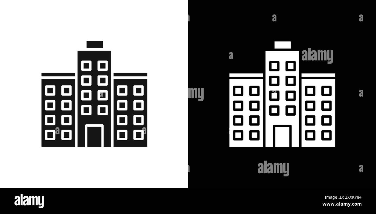 Firmensymbol Vektorsymbol oder Zeichensatzsammlung in Schwarzweiß-Umrandung Stock Vektor