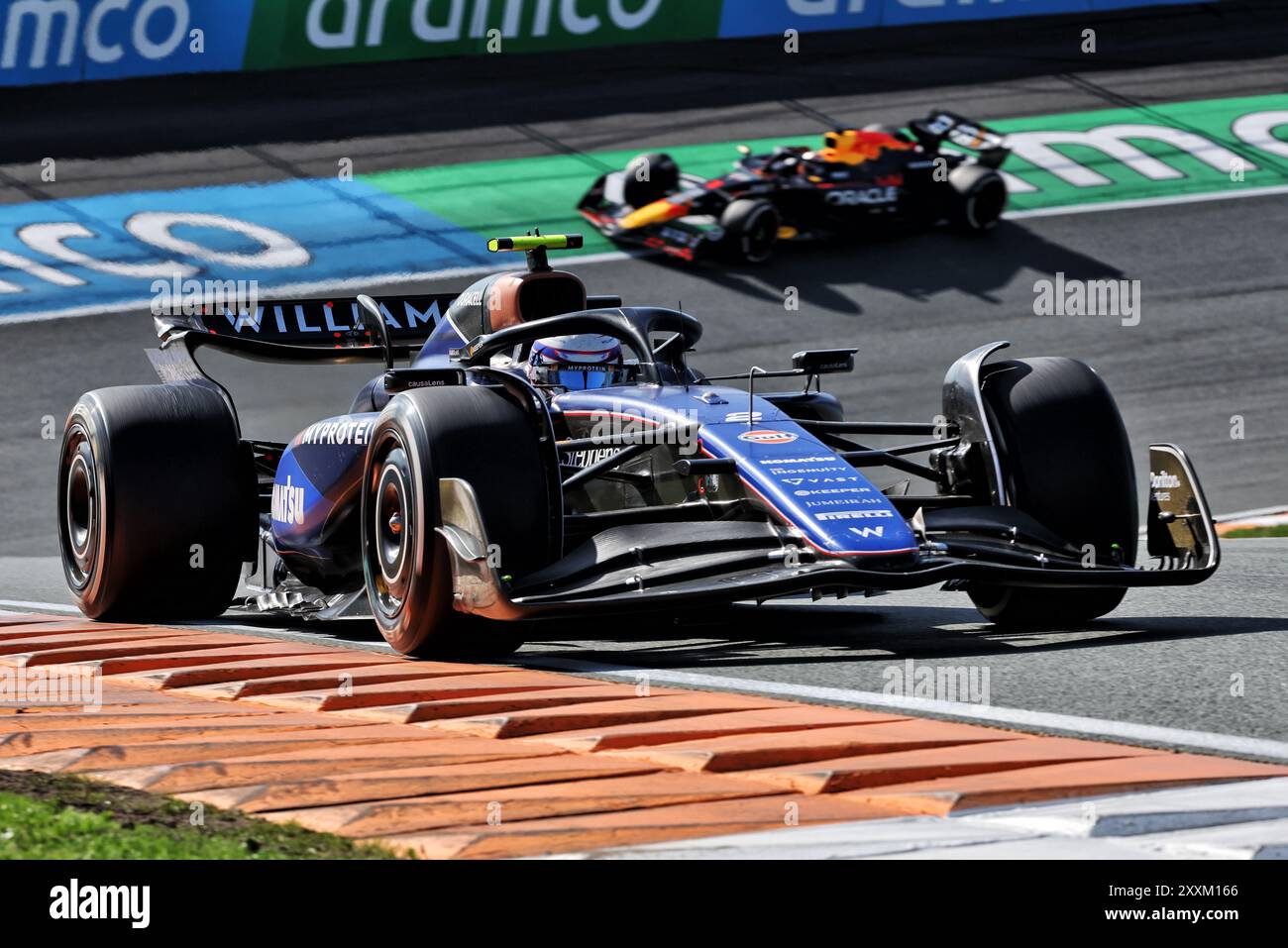 Zandvoort, Niederlande. August 2024. Logan Sargeant (USA) Williams Racing FW46. 25.08.2024. Formel-1-Weltmeisterschaft, Rd 15, Großer Preis Der Niederlande, Zandvoort, Niederlande, Wettkampftag. Das Foto sollte lauten: XPB/Alamy Live News. Stockfoto