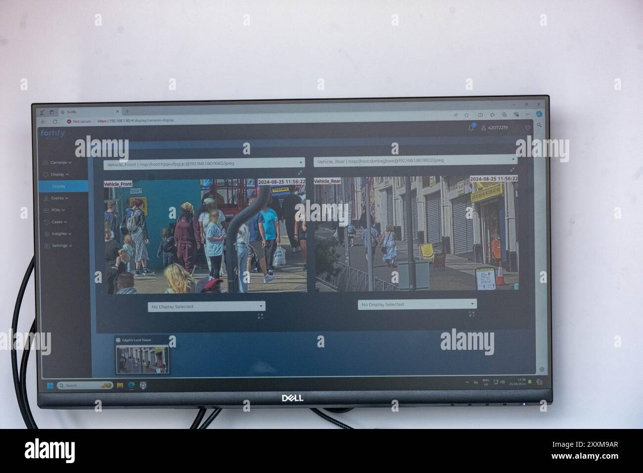 Southend on Sea, Essex 25. Aug 2024 die Polizei von Essex verwendet Videoüberwachung-Technologie zur Gesichtserkennung in Southend on Sea über das Feiertagswochenende der Bank. Quelle: Ian Davidson/Alamy Live News Stockfoto