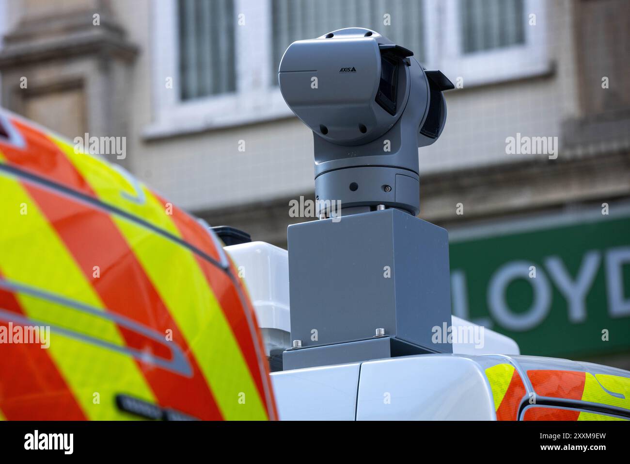 Southend on Sea, Essex 25. Aug 2024 die Polizei von Essex verwendet Videoüberwachung-Technologie zur Gesichtserkennung in Southend on Sea über das Feiertagswochenende der Bank. Quelle: Ian Davidson/Alamy Live News Stockfoto