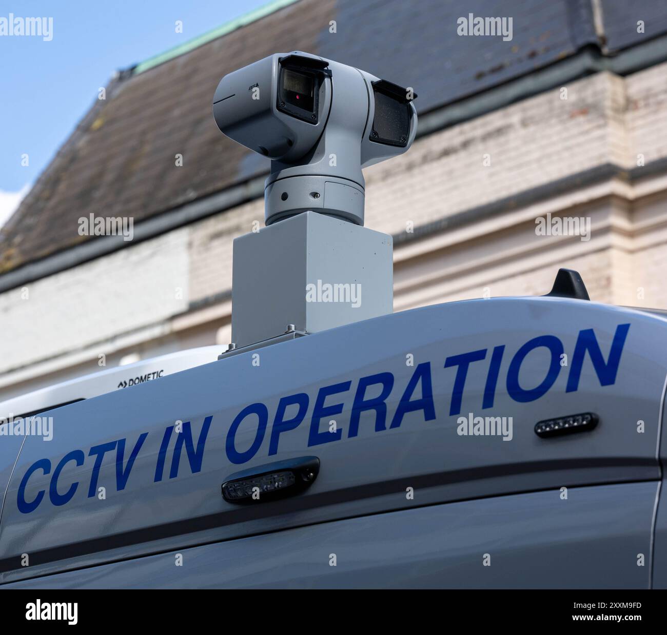 Southend on Sea, Essex 25. Aug 2024 die Polizei von Essex verwendet Videoüberwachung-Technologie zur Gesichtserkennung in Southend on Sea über das Feiertagswochenende der Bank. Quelle: Ian Davidson/Alamy Live News Stockfoto