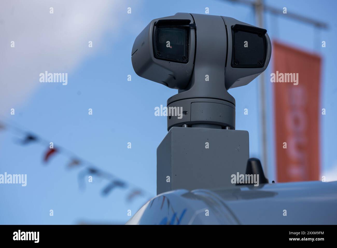 Southend on Sea, Essex 25. Aug 2024 die Polizei von Essex verwendet Videoüberwachung-Technologie zur Gesichtserkennung in Southend on Sea über das Feiertagswochenende der Bank. Quelle: Ian Davidson/Alamy Live News Stockfoto