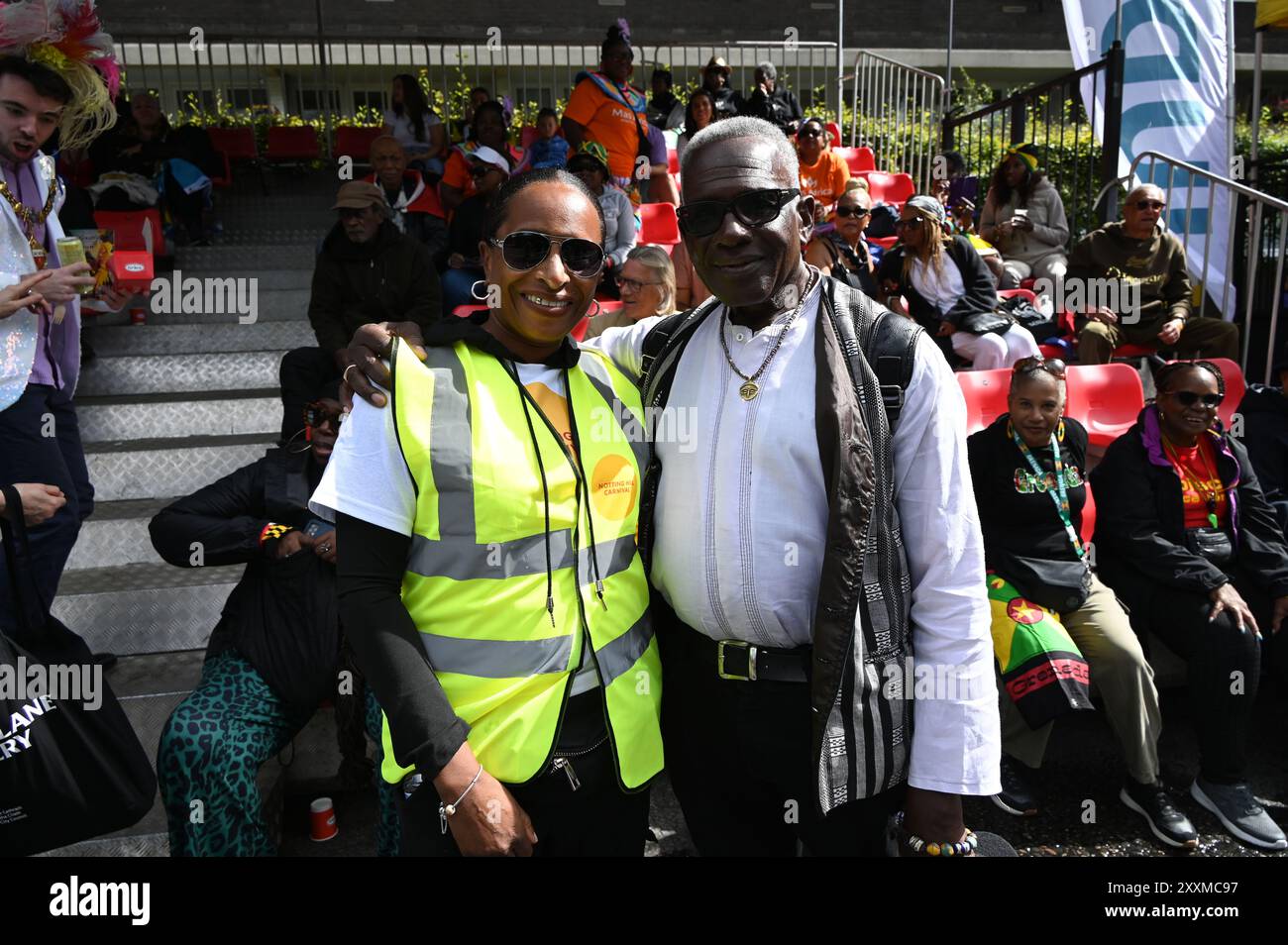 LONDON, ENGLAND: 19. August 2024: Rudolph Walker ist Schauspieler der EastEnders, die jedes Jahr bei der Notting Hill Carnival 2024 – Children’s Day Parade in London, Großbritannien, spielt. (Foto: Siehe Li/Picture Capital) Stockfoto