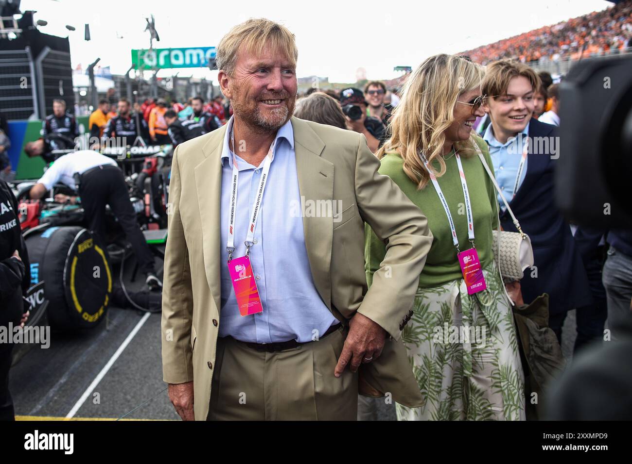 Zandvoort, Pays Bas. August 2024. Willem-Alexander König der Niederlande während des Formel 1 Heineken Dutch Grand Prix 2024, 15. Runde der Formel 1 Weltmeisterschaft 2024 vom 23. Bis 25. August 2024 auf dem Circuit Zandvoort, in Zandvoort, Niederlande - Foto Xavi Bonilla/DPPI Credit: DPPI Media/Alamy Live News Stockfoto