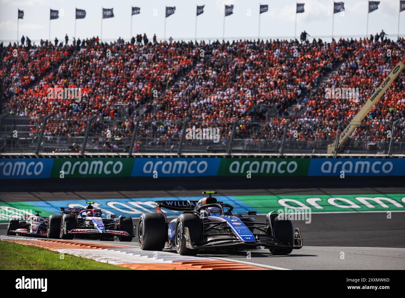 02 SARGEANT Logan (usa), Williams Racing FW46, Action während des Formel 1 Heineken Dutch Grand Prix 2024, 15. Runde der Formel 1 Weltmeisterschaft 2024 vom 23. Bis 25. August 2024 auf dem Circuit Zandvoort, in Zandvoort, Niederlande Stockfoto