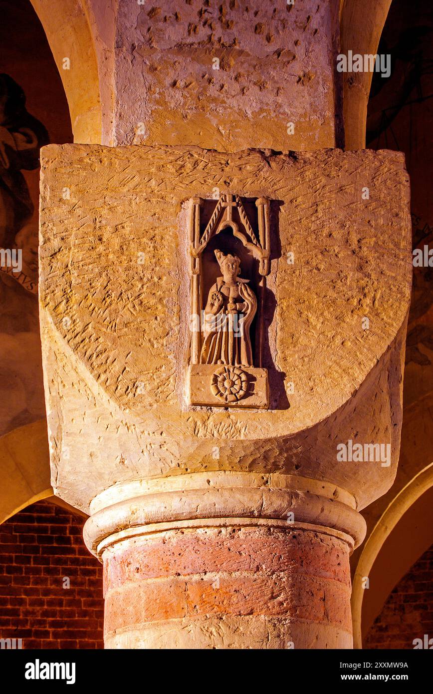 Italien Piemont Asti Kirche San Pietro in Consavia oder komplexe Taufkirche San Pietro - Taufhaus - Santa Caterina d'Alessandria Stockfoto