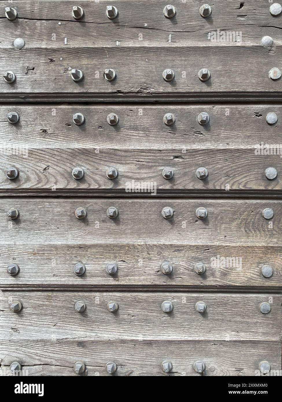 Details der alten rustikalen Holztür Stockfoto