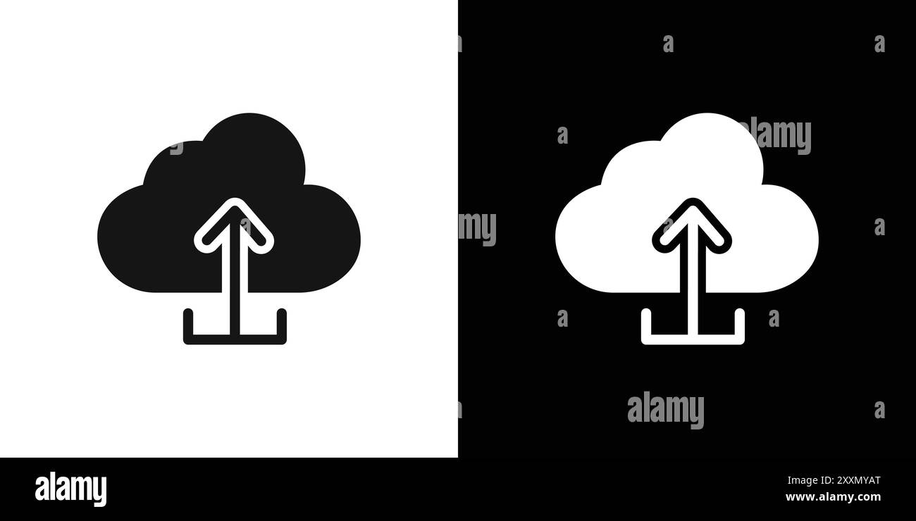 Cloud-Upload-Symbol Vektor-Logo-Set-Sammlung oder Bundle Pack-Gruppe Stock Vektor