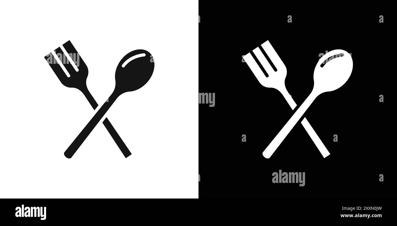 Bestecksymbol Vektor-Logo-Set-Kollektion oder Bündelpackung Stock Vektor