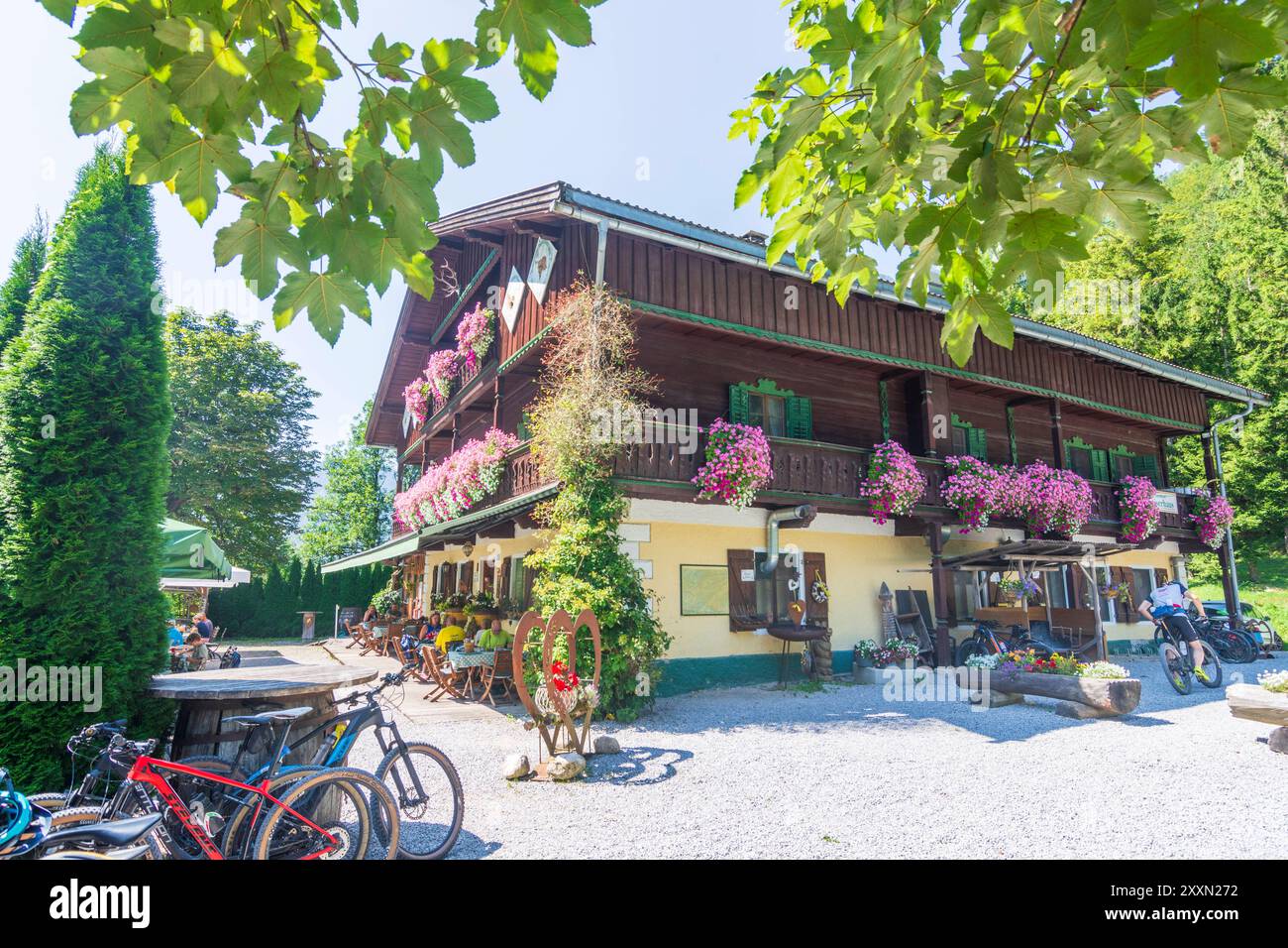 Restaurant Kaiserhaus Brandenberg Alpbachtal Tirol, Tirol Österreich Stockfoto