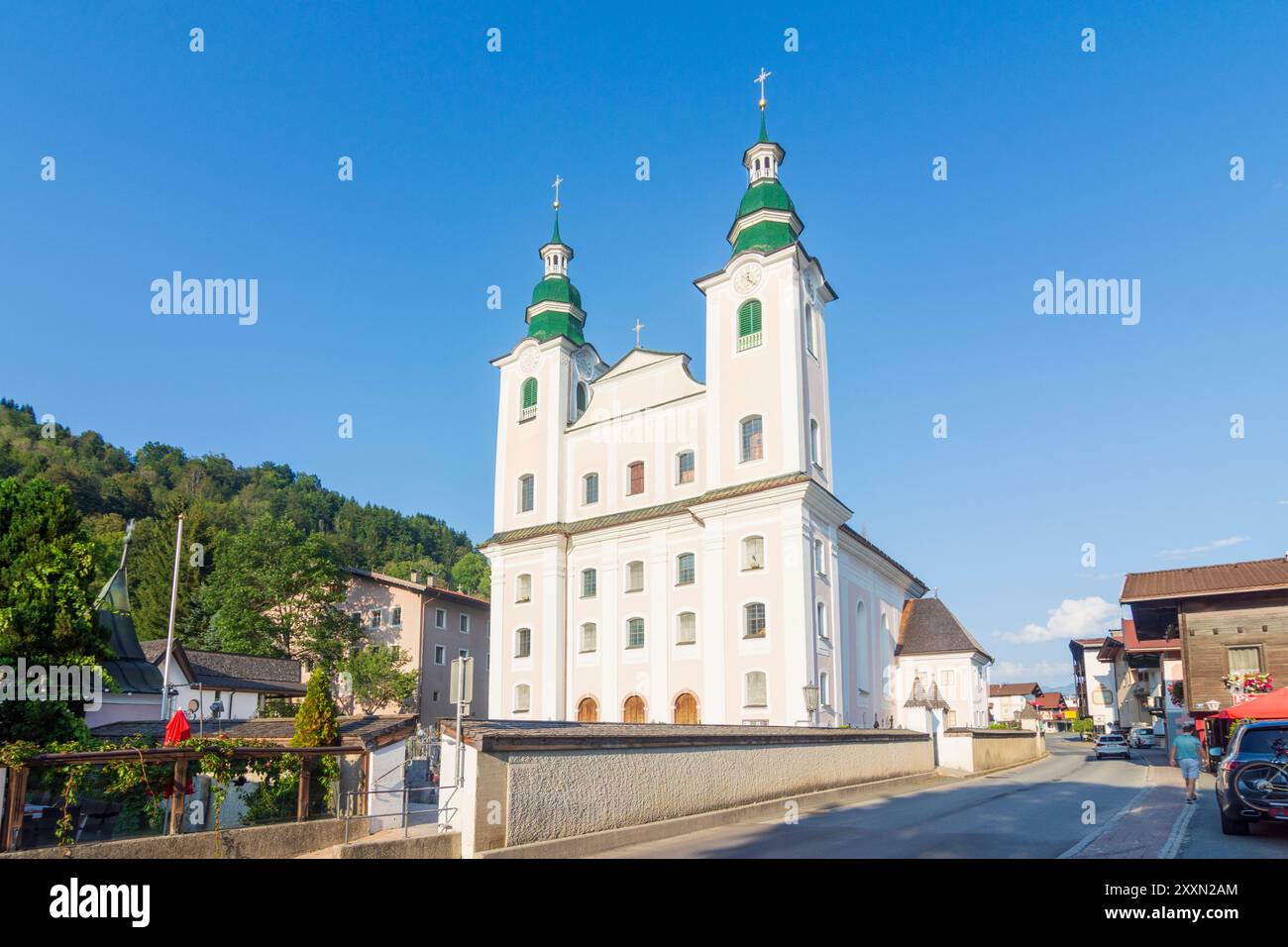 Brixen im Thale: Kirche Brixen im Thale in Kitzbüheler Alpen - Brixental, Tirol, Österreich Stockfoto