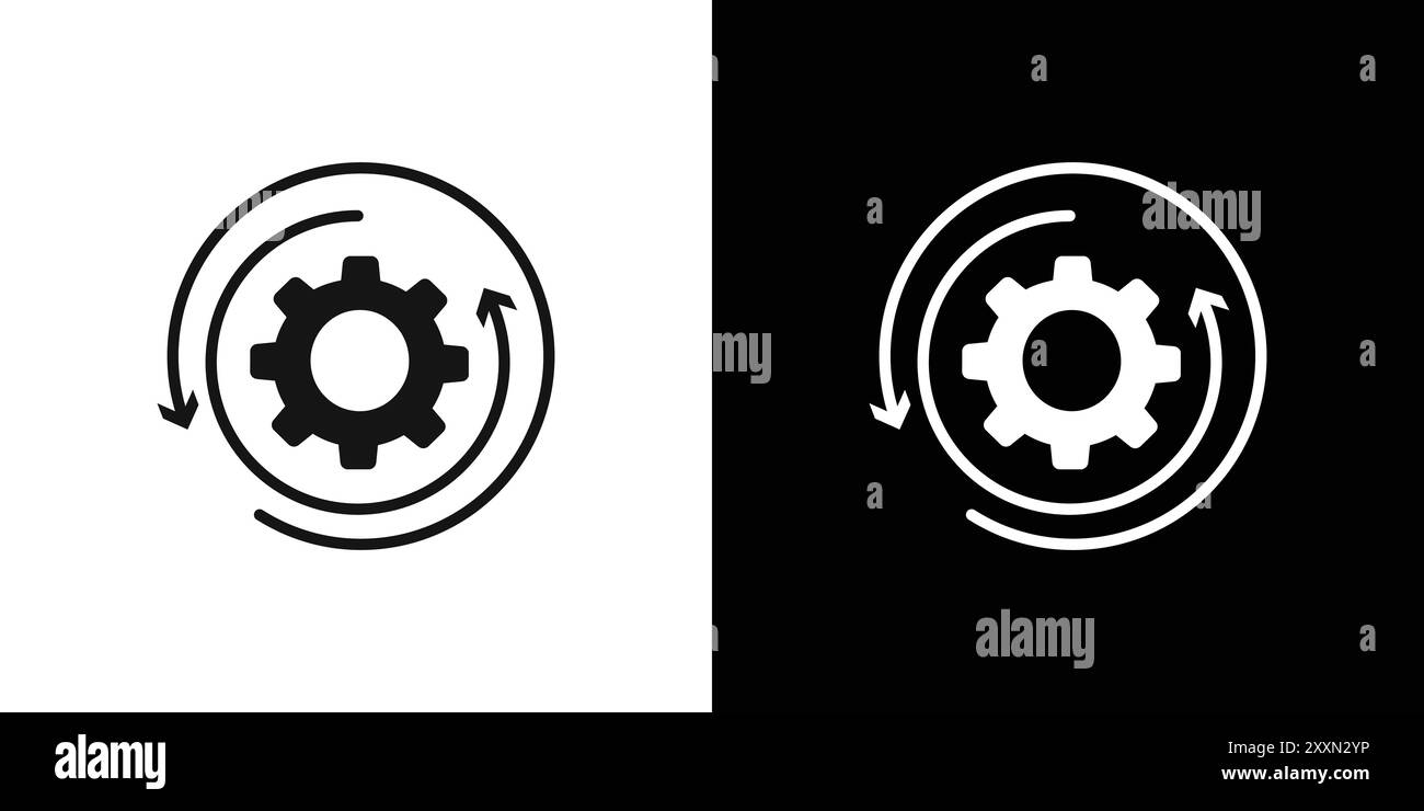 Verarbeitungs-Symbol Vektor-Logo-Set Collection oder Bundle Pack Group Stock Vektor