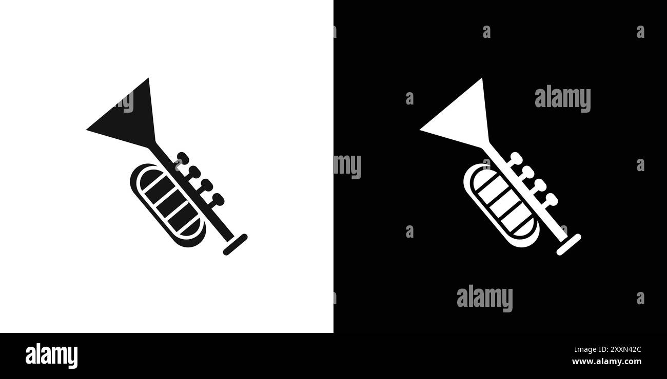 Trompeten-Symbol Vektor-Logo-Set-Sammlung oder Bündelpackung Stock Vektor