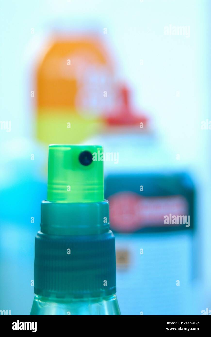 Sprühflaschen Stockfoto