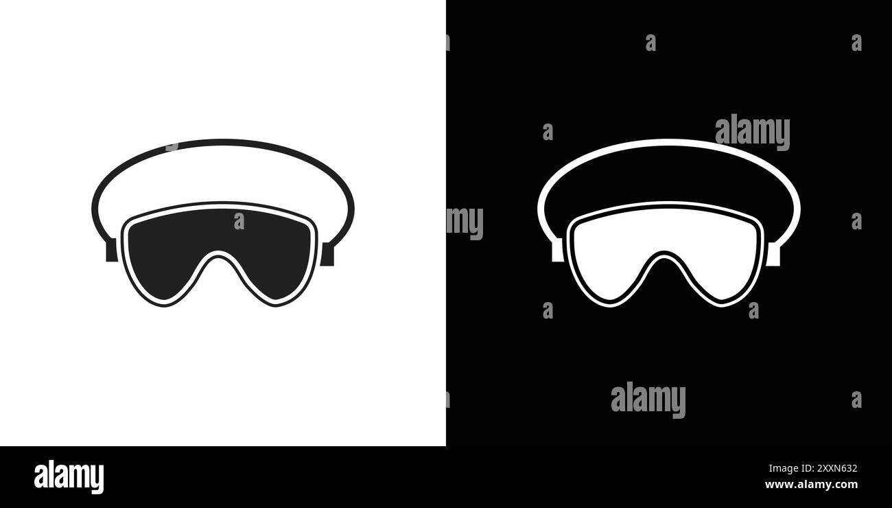 Schwimmbrille Symbol Vektor-Logo Set Kollektion oder Bundle Pack Gruppe Stock Vektor