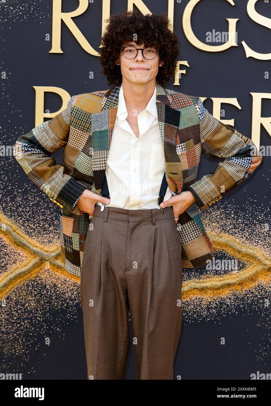 London, Großbritannien. August 2024. Reece Feldman nimmt an der Weltpremiere der zweiten Staffel von The Lord of the Rings: The Rings of Power im BFI Southbank in London Teil. (Foto: Mario Mitsis/SOPA Images/SIPA USA) Credit: SIPA USA/Alamy Live News Stockfoto