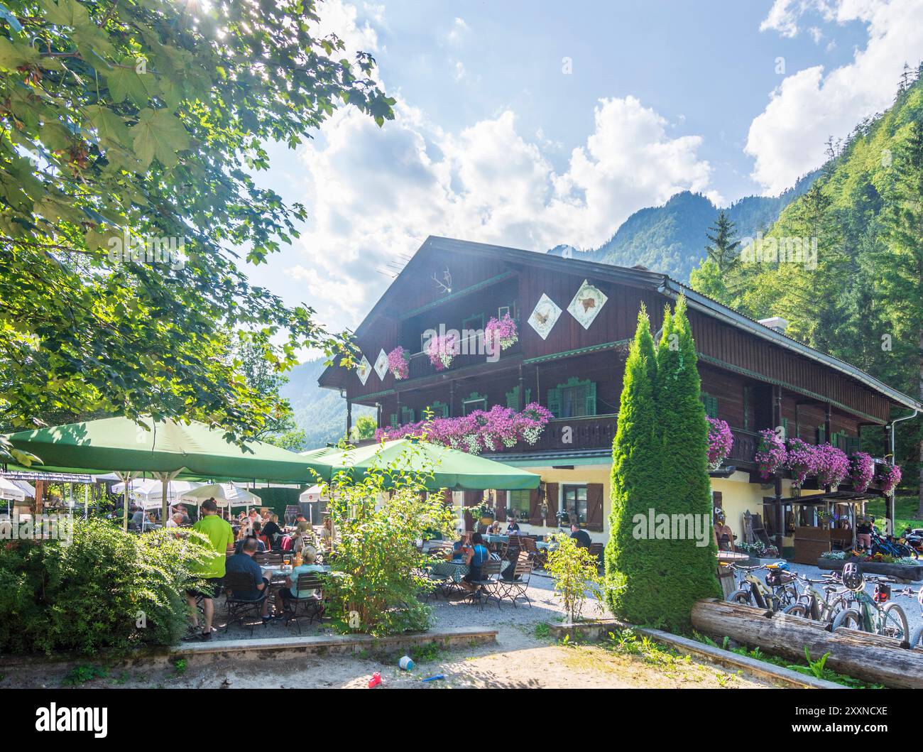 Restaurant Kaiserhaus Brandenberg Alpbachtal Tirol, Tirol Österreich Stockfoto