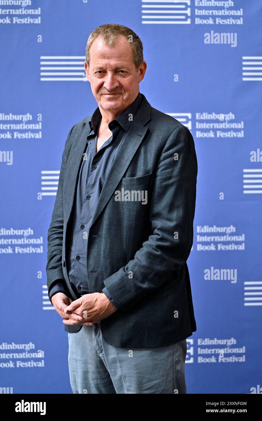 Edinburgh, Schottland, Großbritannien. August 2024. Edinburgh International Book Festival: Alastair Campbell, Journalist, Autor, Stratege und Broadcaster, beim offiziellen Fotogespräch. Quelle: Craig Brown/Alamy Live News Stockfoto