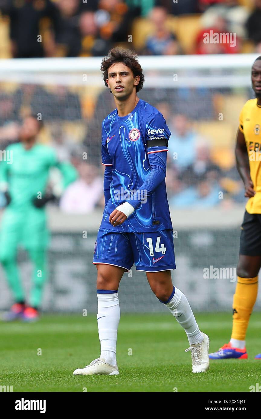 Wolverhampton, Großbritannien. August 2024. Joao Felix während des Premier League-Spiels zwischen Wolverhampton Wanderers und Chelsea Credit: MI News & Sport /Alamy Live News Stockfoto