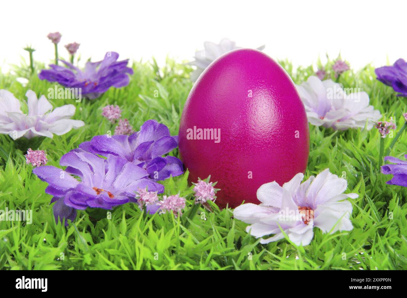 Ostereier auf Blumenwiese, ostereier auf Blumenwiese Stockfoto