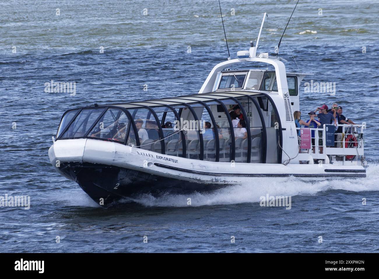 Smal Ferryboat im alten Hafen, Montreal, Provinz Quebec, Kanada, Nordamerika Stockfoto