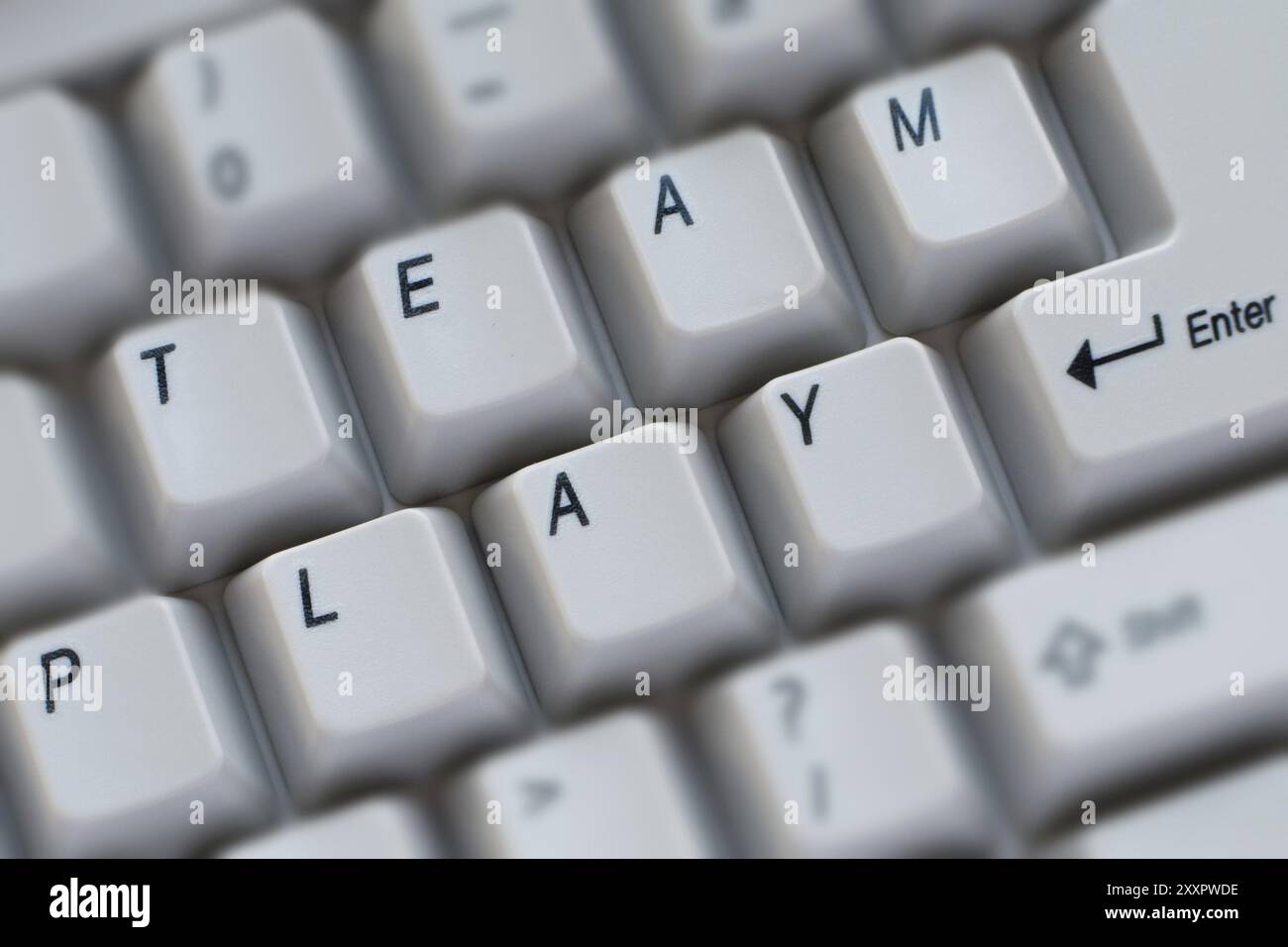 Computer Tastatur Text closeup Stockfoto