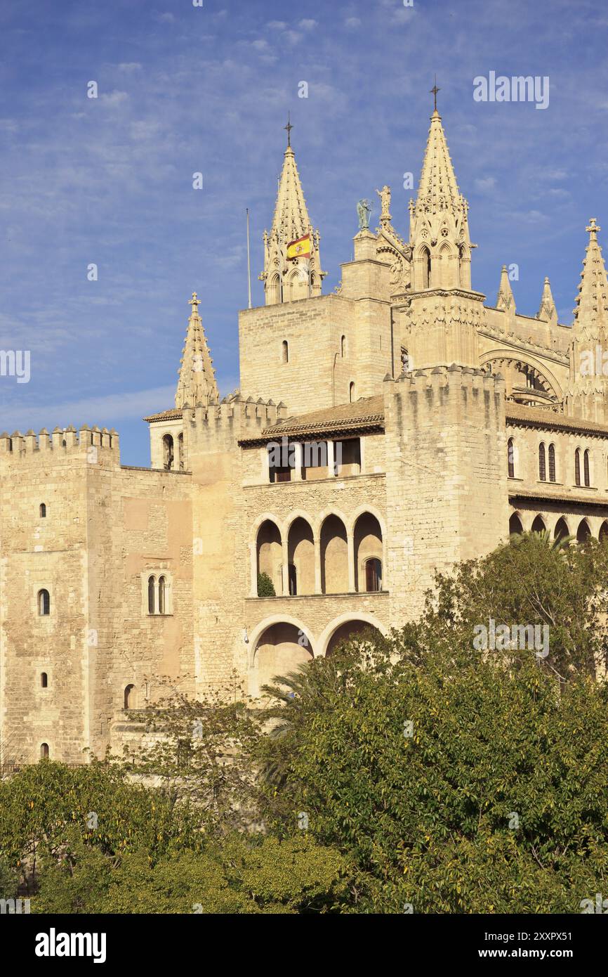 Palacio Real de la Almudaina, Siglos XIII-XXI. Palma.Mallorca.Islas Baleares. Spanien Stockfoto