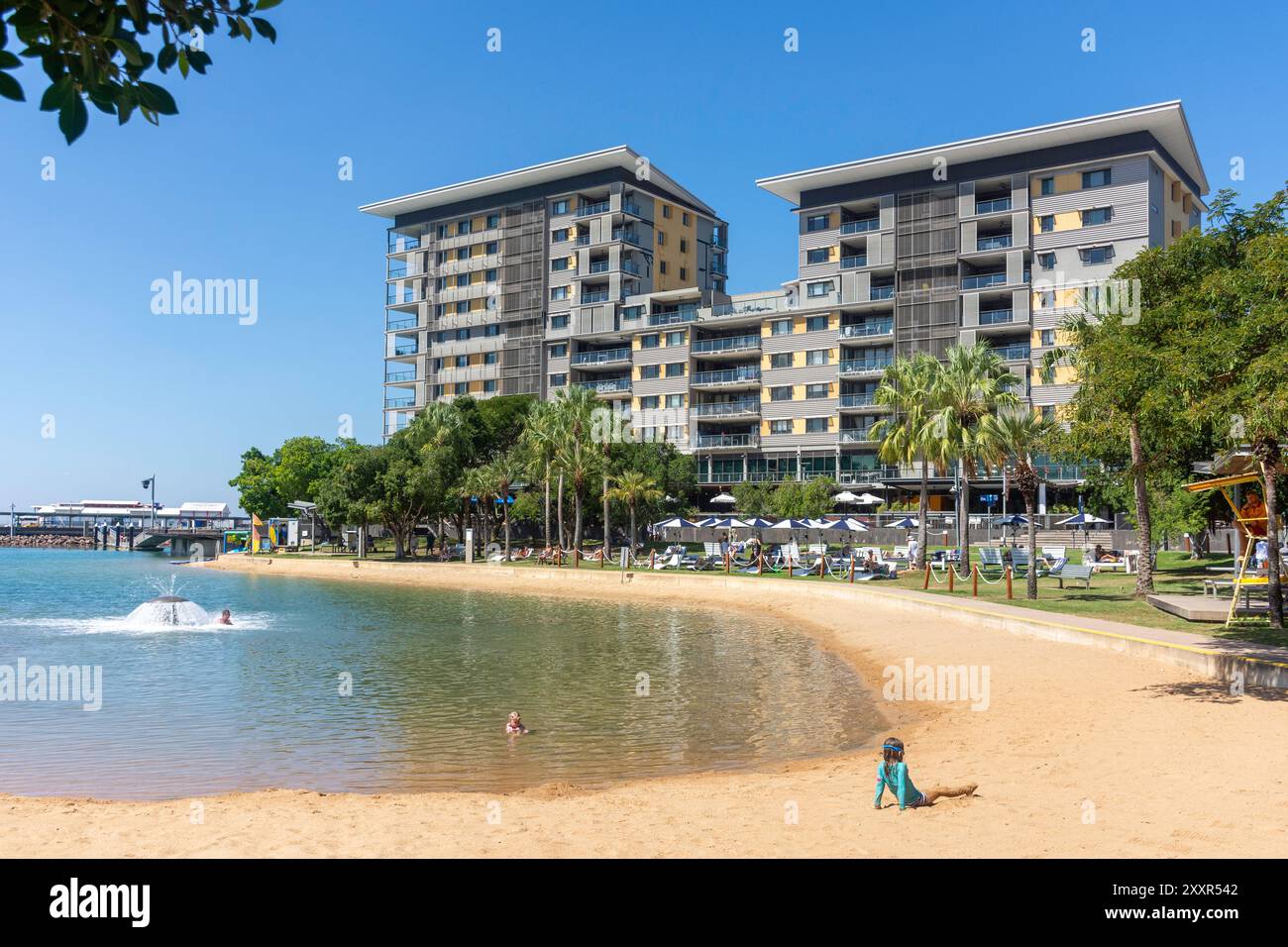 Waterfront Lagoon, Darwin Waterfront Precinct, City of Darwin, Northern Territory, Australien Stockfoto