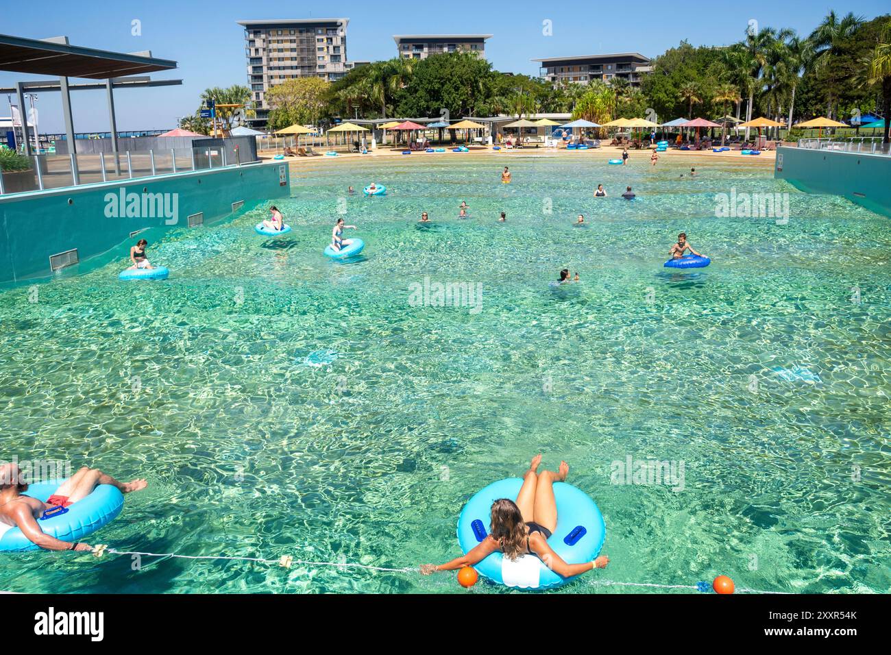 Darwin Wave Lagoon, Darwin Waterfront Precinct, City of Darwin, Northern Territory, Australien Stockfoto