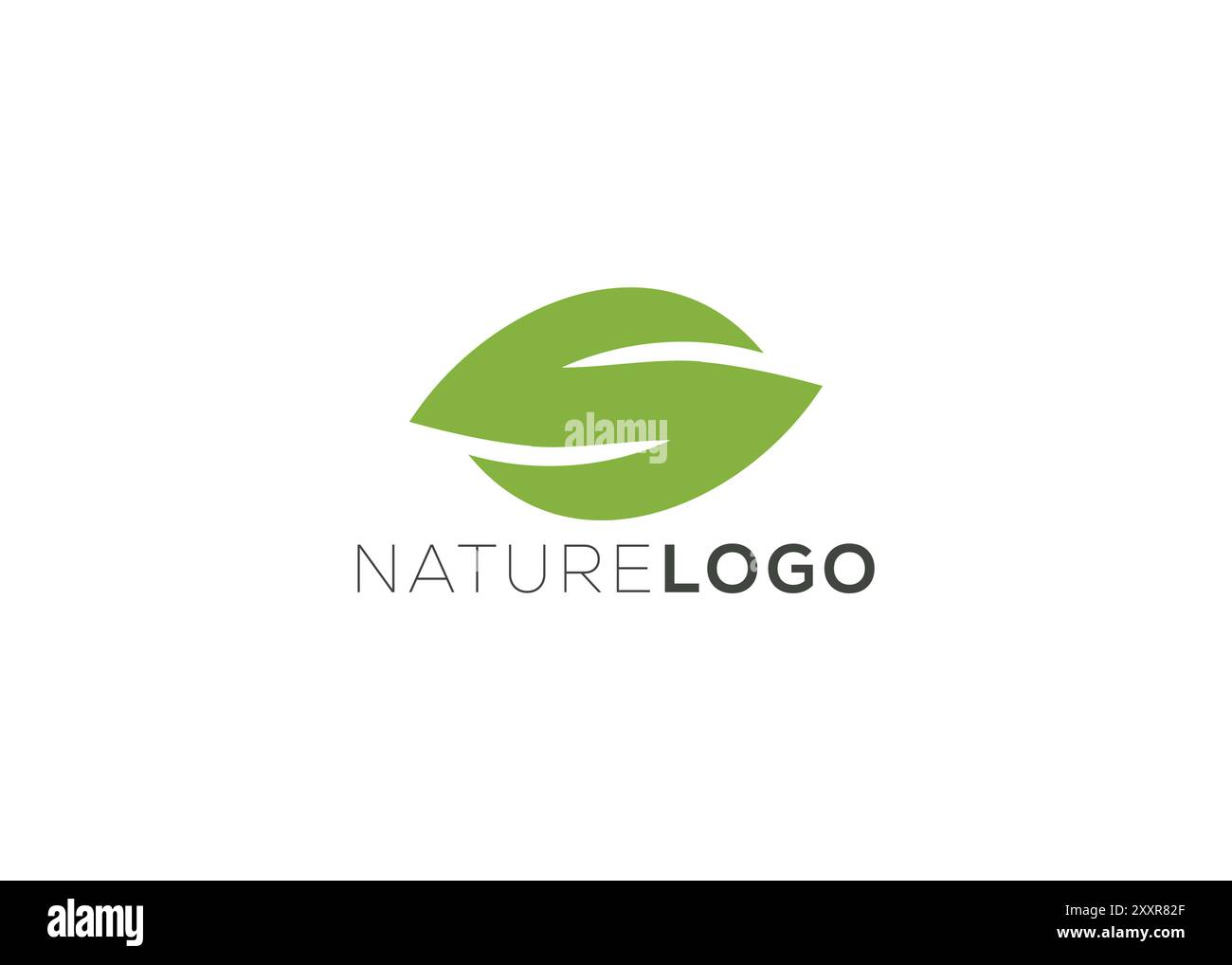 Letter S Grüne Vorlage mit abstraktem Blatt-Logo Stock Vektor