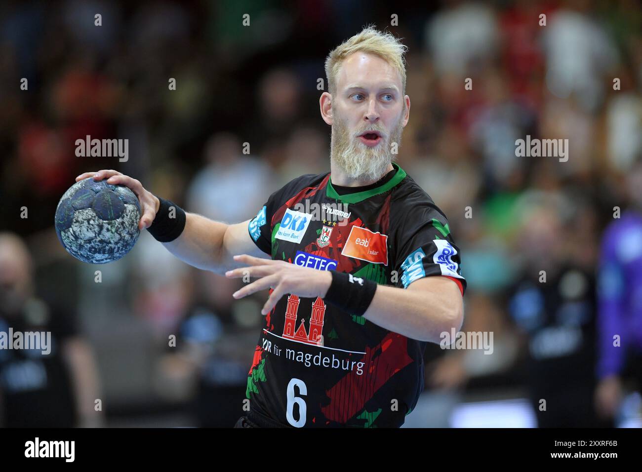 Matthias Musche (SC Magdeburg #6) , DE, MT Melsungen - SC Magdeburg, Handball, Testspiel, Probonio Handball Sommermaerchen, 25.08.2024, Foto: Eibner-Pressefoto - Roland Sippel Stockfoto