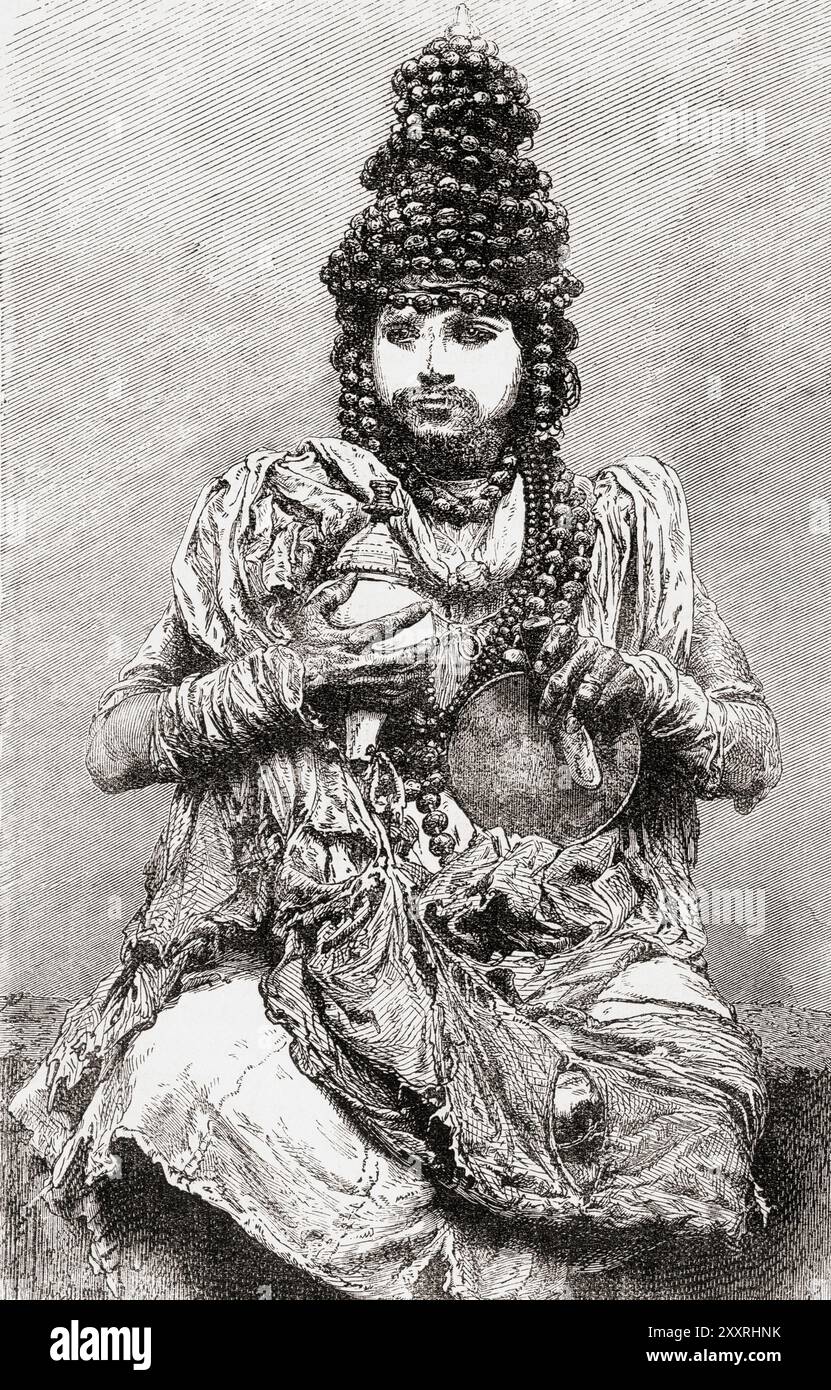 Ein Indischer Fakir. Aus Cassells Illustrated History of England, veröffentlicht um 1880. Stockfoto