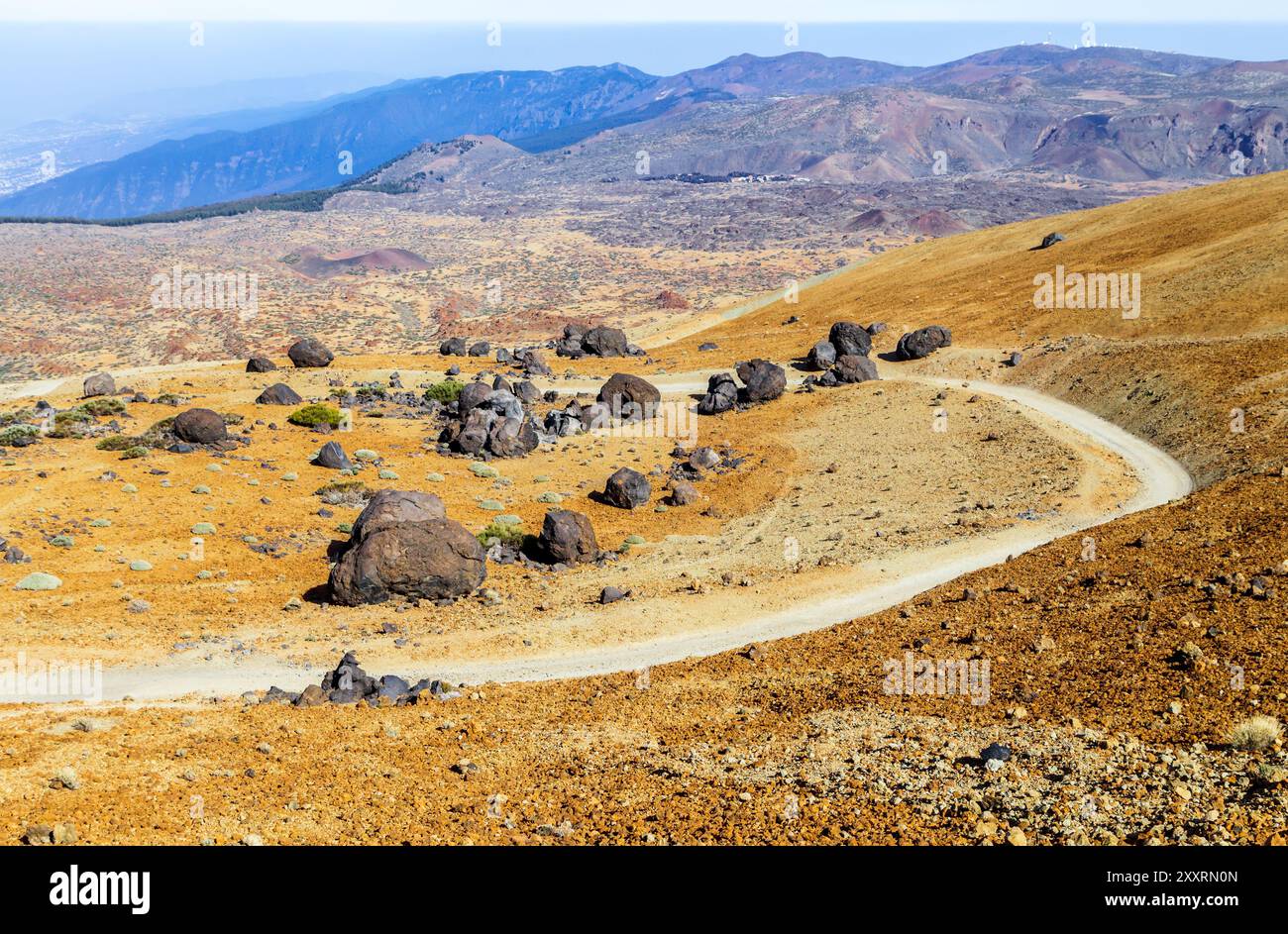 Marslandschaft in der Nähe des Vulkans Teide, Insel Teneriffa Stockfoto