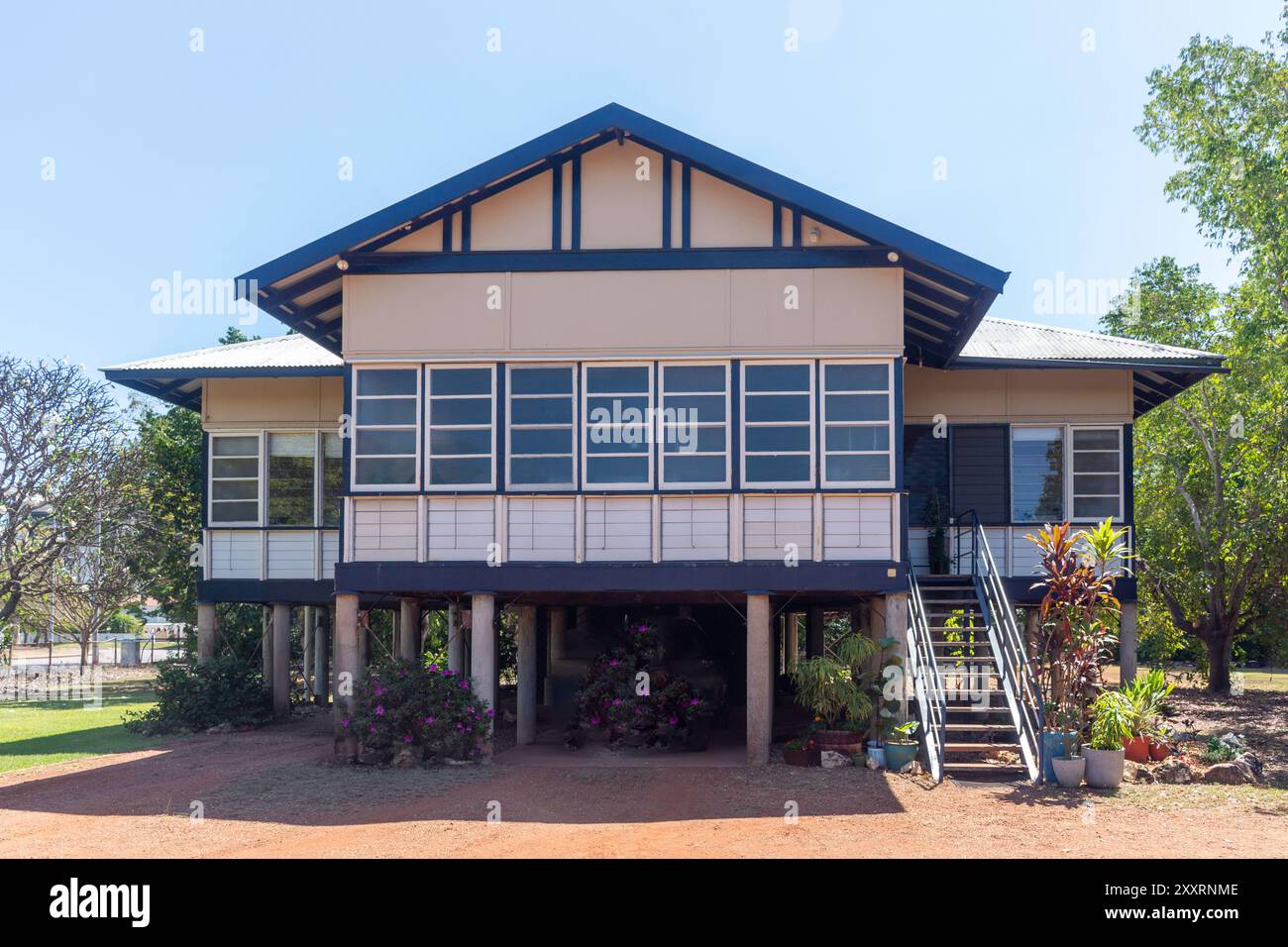 Historisches E-Type Magistrates House, Kahlin Avenua, Larrakeyah, Stadt Darwin, Northern Territory, Australien Stockfoto
