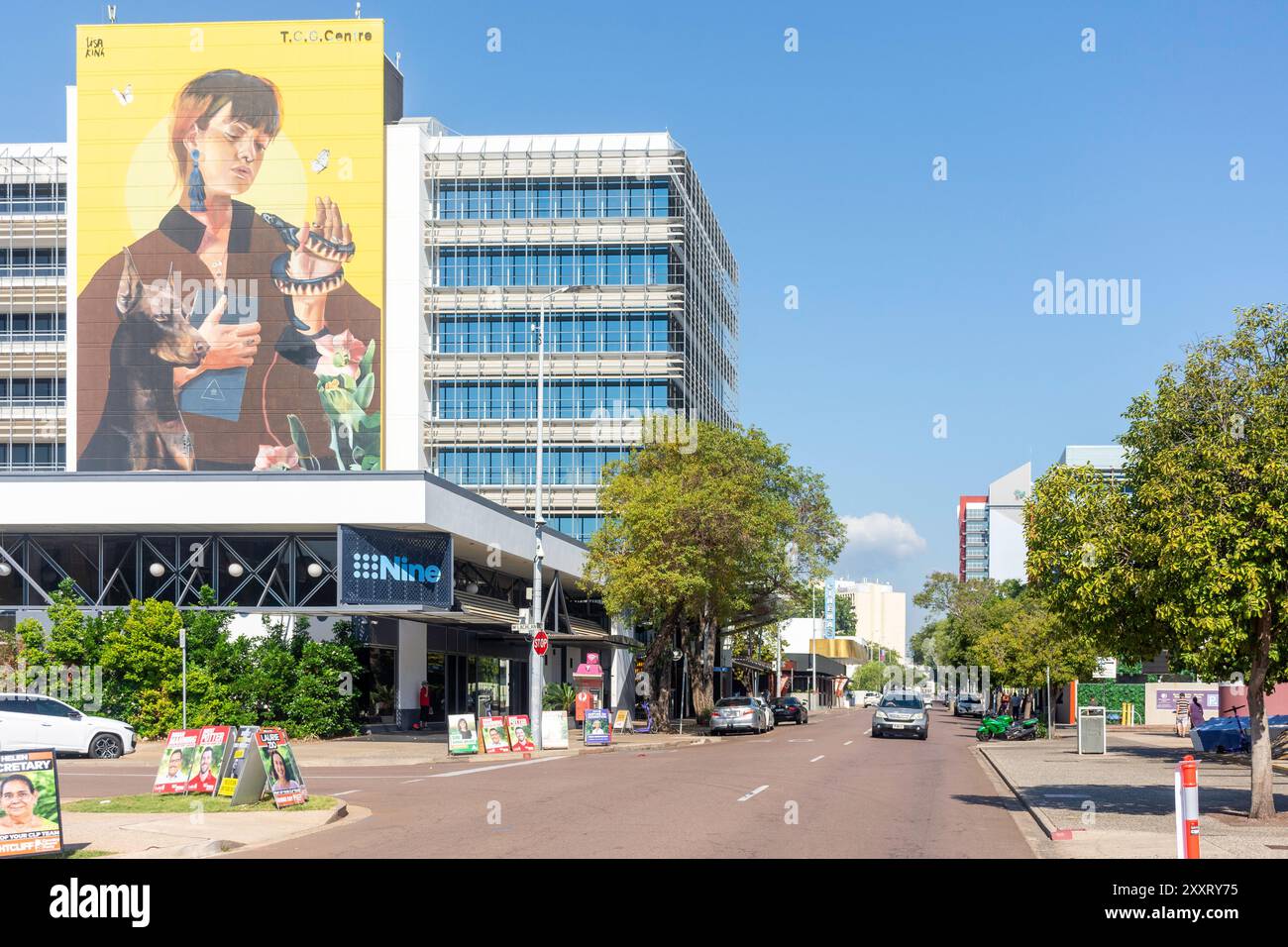 Mitchell Street, C.B.D, Stadt Darwin, Northern Territory, Australien Stockfoto