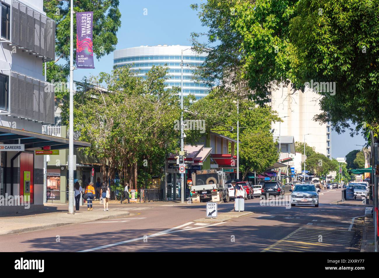 Mitchell Street, C.B.D, Stadt Darwin, Northern Territory, Australien Stockfoto