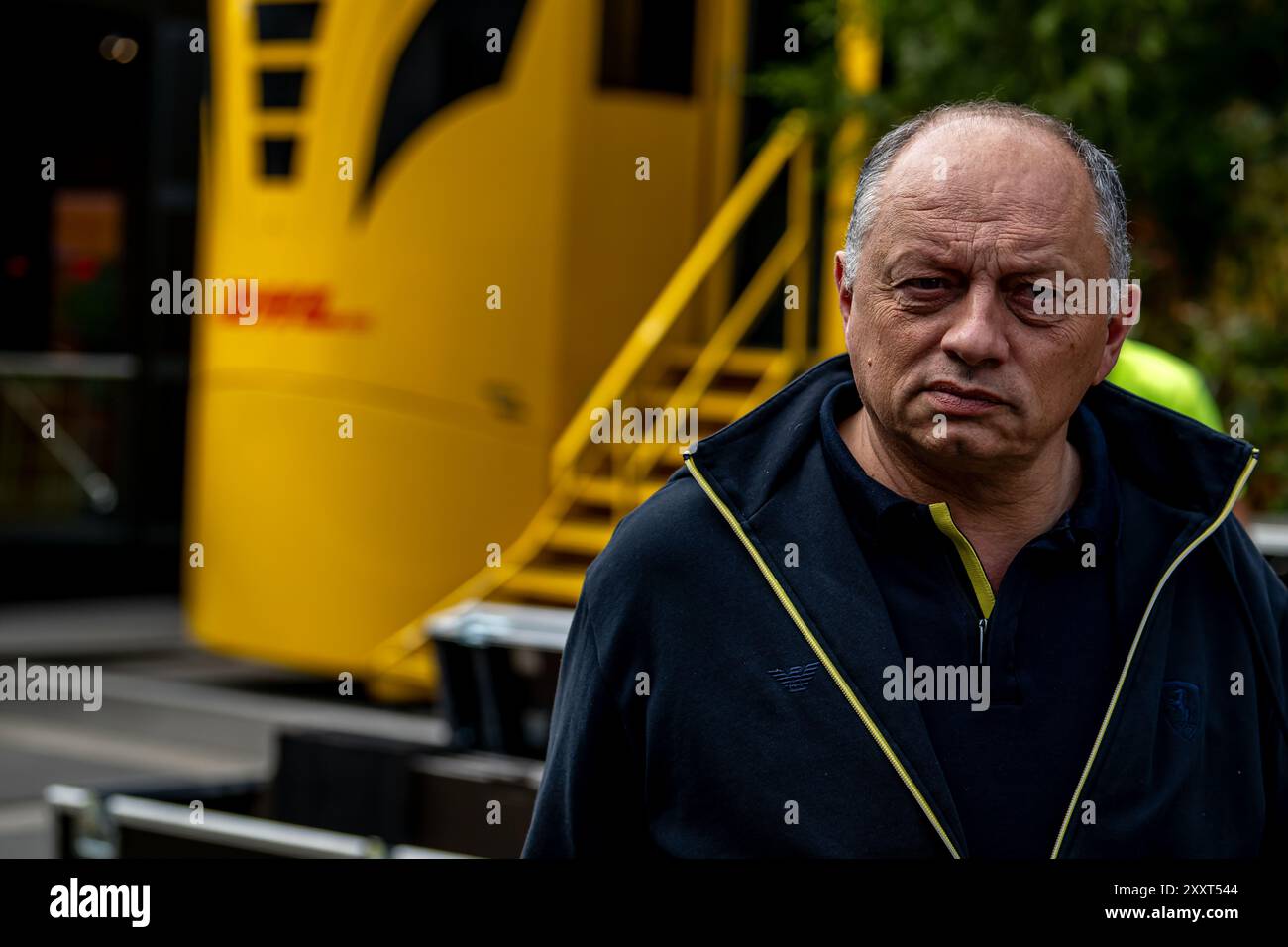 CIRCUIT DE SPA-FRANCORCHAMPS, BELGIEN - 25. JULI: Frederic Vasseur, Ferrari aus Frankreich während des Großen Preises von Belgien am Circuit de Spa-Francorchamps am Donnerstag, 25. Juli 2024 in Stavelot, Belgien. (Foto von Michael Potts/BSR Agency) Credit: Orange Pics BV/Alamy Live News Stockfoto