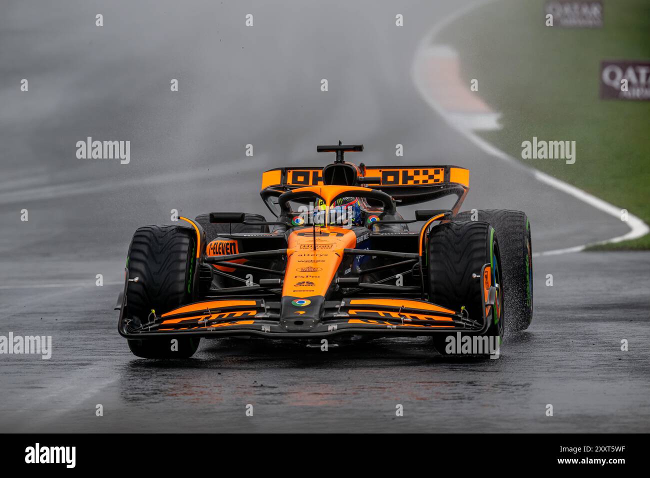 CIRCUIT ZANDVOORT, NIEDERLANDE - 24. AUGUST: Oscar Piastri, McLaren F1 aus Australien während des Großen Preises der Niederlande auf dem Circuit Zandvoort am Samstag, 24. August 2024 in Zandvoort, Niederlande. (Foto: Michael Potts/BSR Agency) Stockfoto