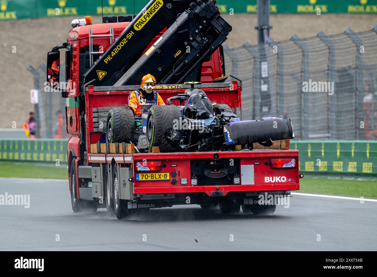 RENNSTRECKE ZANDVOORT, NIEDERLANDE - 24. AUGUST: Logan Sargeant, Williams Racing aus den USA während des Großen Preises der Niederlande auf dem Rennstrecke Zandvoort am Samstag, 24. August 2024 in Zandvoort, Niederlande. (Foto: Michael Potts/BSR Agency) Stockfoto