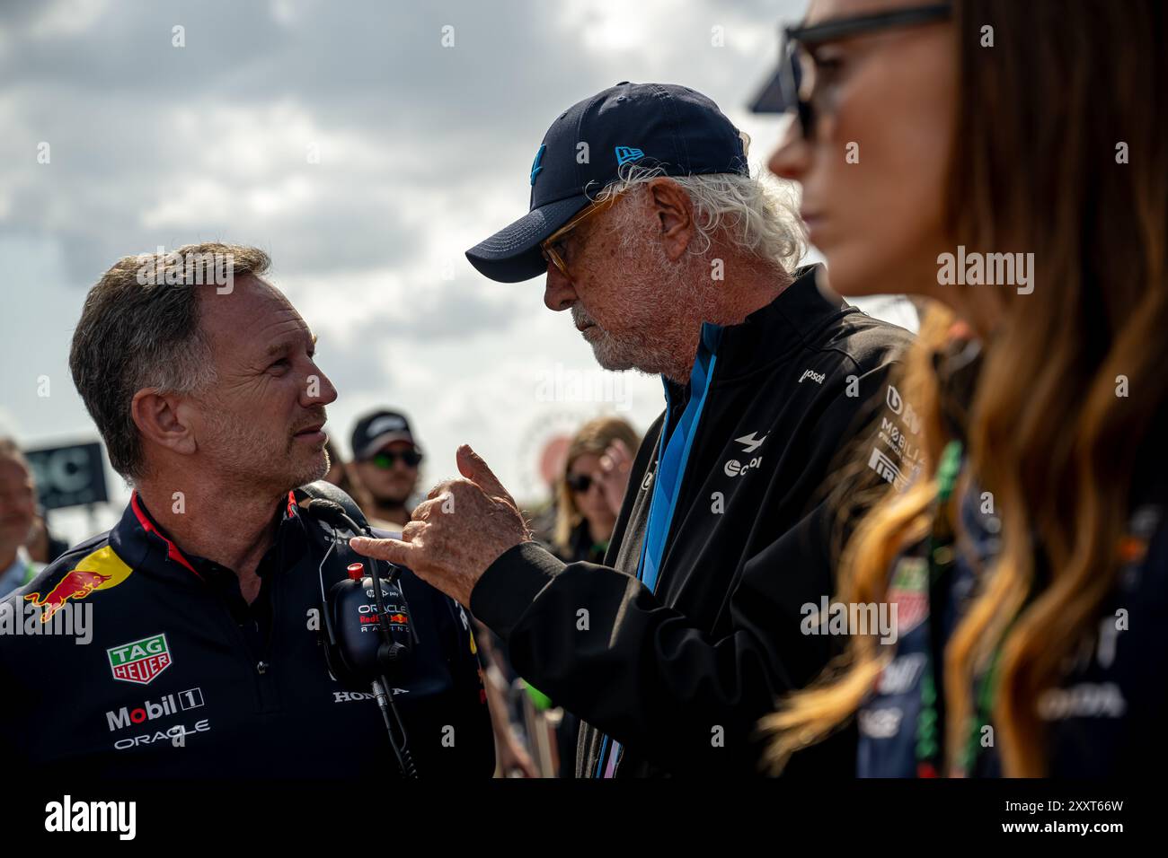 RUNDKURS ZANDVOORT, NIEDERLANDE - 25. AUGUST: Flavio Briatore, Alpenberater, während des Großen Preises der Niederlande auf dem Rundkurs Zandvoort am Sonntag, 25. August 2024 in Zandvoort, Niederlande. (Foto von Michael Potts/BSR Agency) Credit: Orange Pics BV/Alamy Live News Stockfoto