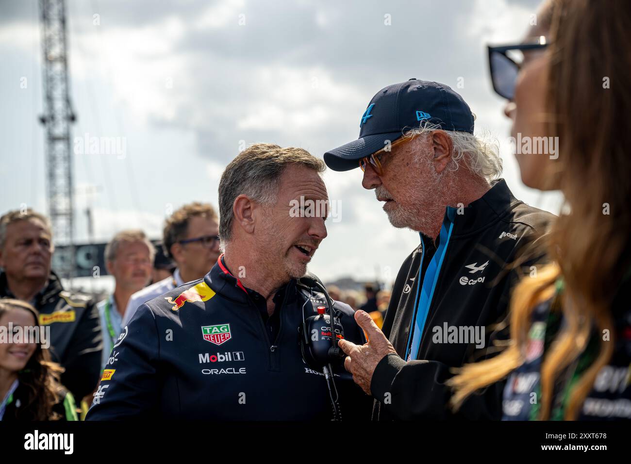 RUNDKURS ZANDVOORT, NIEDERLANDE - 25. AUGUST: Flavio Briatore, Alpenberater, während des Großen Preises der Niederlande auf dem Rundkurs Zandvoort am Sonntag, 25. August 2024 in Zandvoort, Niederlande. (Foto von Michael Potts/BSR Agency) Credit: Orange Pics BV/Alamy Live News Stockfoto