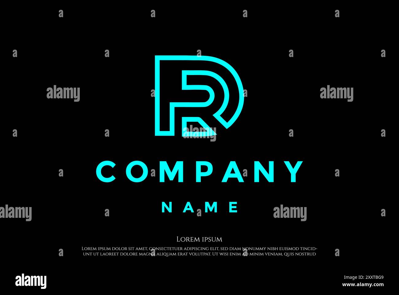Anfangsbuchstabe RD DR Monogramm Logo Design Vektor Stock Vektor