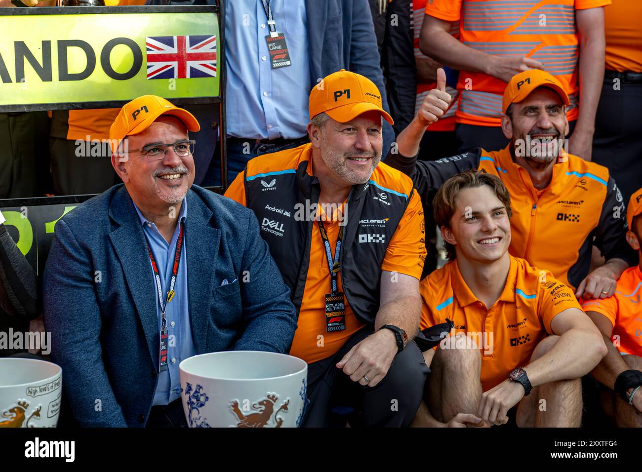 CIRCUIT ZANDVOORT, NIEDERLANDE - 25. AUGUST: Oscar Piastri, McLaren F1 von Australien während des Großen Preises der Niederlande auf dem Circuit Zandvoort am Sonntag, 25. August 2024 in Zandvoort, Niederlande. (Foto: Michael Potts/BSR Agency) Credit: Michael Potts/Alamy Live News Stockfoto